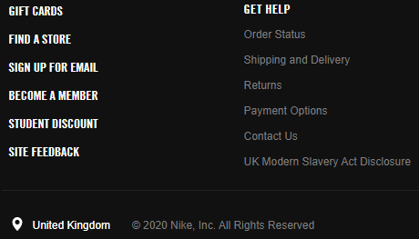 Nike英国官网