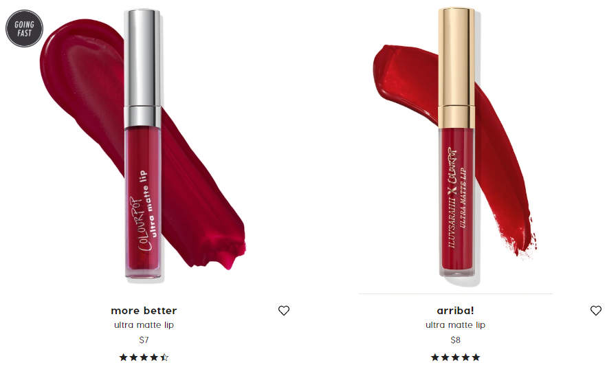 Colourpop liquid lipsticks